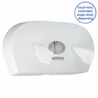 7186 Aquarius White Plastic Toilet Paper Dispenser, 464mm x 133mm x 274mm