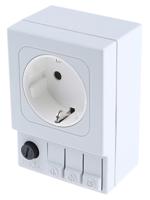 035000-00 STEGO SD035 Light Grey 1 Gang Plug Socket, 6.3A, Type F - German Schuko, Indoor Use
