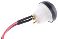 48-6-rb-b-bk-b ITW Switches 48 Series Illuminated Push Button Switch, Latching, Panel Mount, 13.6mm Cutout, SPST, Blue LED, 48V dc,