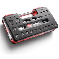sxldbox1pb Facom 21-Piece Metric 1/2 in Standard Socket Set with Ratchet, 6 point