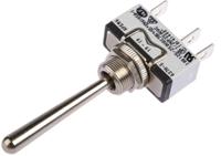 637h2-5 Apem Toggle Switch, Panel Mount, (On)-Off-(On), SPDT, Solder Terminal