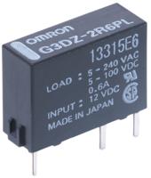 g3dz-2r6pl-dc12 Omron G3DZ Series Solid State Relay, 0.6 A Load, PCB Mount, 264 V ac Load, 12 V dc Control