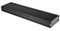 188-1254 RS PRO Black Extruded Aluminium Heat Sink Case, IP40, Black Lid, 400 x 100 x 41mm