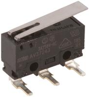 avm37253 Panasonic Hinge Lever Micro Switch, Left Angle PCB Terminal, 5 A @ 250 V ac, SP-CO