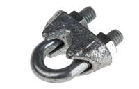 124-4801 RS PRO Carbon Steel (U-Bolt), Steel (Bridge) 6mm Diameter Wire Rope Grip