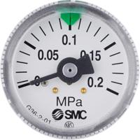 g36-2-01 SMC R 1/8 Analogue Pressure Gauge 2bar Back Entry 37mm Outside Diameter