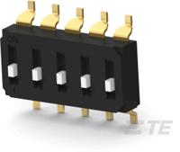 eds05sgnntr04q TE Connectivity 5 Way Surface Mount DIP Switch SPST, Raised Actuator