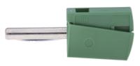 215-411 WAGO Green Male Banana Plug, 4 mm Connector, Cage Clamp Termination, 20A, 42V, Nickel Plating