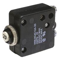 w58-xc4c12a-20 TE Connectivity Thermal Circuit Breaker - W58  Single Pole 50 V dc, 250V ac Voltage Rating, 20A Current Rating