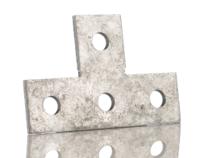 p-1031 Steel T Shape Bracket 4 Hole, 14.3mm Holes, 136.5 x 88.9mm