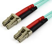 a50fblclc15 StarTech.com LC to LC Duplex OM3 Multi Mode OM3 Fibre Optic Cable, 50/125μm, Light Blue, 15m