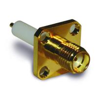 132146 Amphenol RF, Jack Panel Mount SMA Connector, Solder Termination, Straight Body
