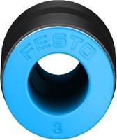 qs-8-6-50 Festo QS Series Reducer Nipple, Push In 8 mm to Push In 6 mm, Tube-to-Tube Connection Style, 130692