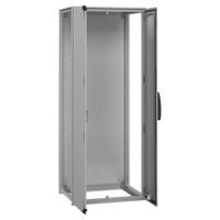 nsysfn2012402d Schneider Electric PanelSeT SFN Series Galvanised Steel Double-Door-Door Floor Standing Enclosure, Plain Door Door,