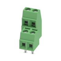 1708026 Phoenix Contact PCB Terminal Block, 2-Contact, 3.81mm Pitch, Wave Soldering, 2-Row, Plug In, Screw Termination