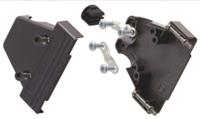 mhtri-15-p-k MH Connectors MHTRI-P Series ABS Angled, Straight D Sub Backshell, 15 Way, Strain Relief
