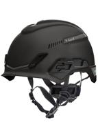 10194790 MSA Safety V-Gard H1 Black Safety Helmet with Chin Strap, AdjustableVentilated