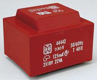 44441 Myrra 15V ac 2 Output Through Hole PCB Transformer, 22VA
