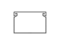 1set411017r0000 PVC Cable Trunking Accessory, 60 x 40mm