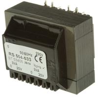 504-533 RS PRO 20V ac 2 Output Through Hole PCB Transformer, 6VA