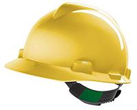 gv121-0000000-000 MSA Safety V-Gard Yellow Safety Helmet, Adjustable