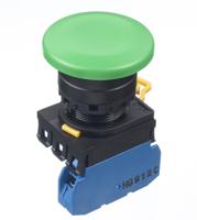 yw1b-m4e10g Idec YW Series Push Button Complete Unit, Panel Mount, 22mm Cutout, SPST, IP65