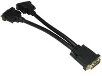 236-9110 RS PRO, Male DVI-D Dual Link to Female DVI-I Dual Link x 2  Cable, 200mm