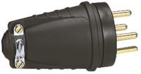 0-550-70 Legrand Europe Mains Connector, 20A Black, Cable Mount Rubber, 380 V