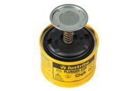 jut10018yl Justrite Galvanised Steel Plunger Can, 0.5L