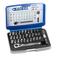 e131702 Expert by Facom Screwdriver Bit Set 32 Pieces, Hexagon, Phillips, Pozidriv, Resistorx, Slotted, Square, Torx