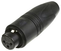 nc3fxx-hd-b-d Neutrik Cable Mount XLR Connector, Female, 50 V, 3 Way, Gold Alloy over Nickel Plating