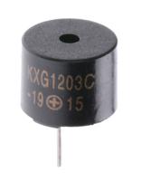 kxg1203c Kingstate 85dB Through Hole Continuous Internal Magnetic Buzzer Component, 12 (Dia.) x 9.5mm, 2V dc Min, 5V dc Max