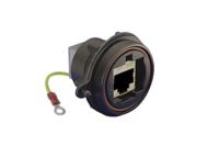 px0893e Bulgin PX0893 Series Female RJ45 Connector, Panel Mount, Cat6a Straight 1 Port