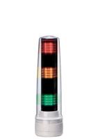 ls7-302wh-ryg Patlite LS7 Series Clear Signal Tower, 3 Lights, 24 V dc, Direct Mount