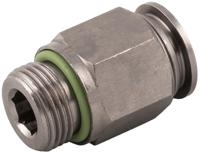 231-2749 RS PRO Nickel Plated Brass Male Pneumatic Straight Threaded-to-Tube Adapter, 1/4 in Male 10mm Threaded, Tube