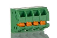 1861959 Phoenix Contact SPTAF 1/ 4-3.5-IL Series PCB Terminal Block, 4-Contact, 3.5mm Pitch, Wave Soldering, 1-Row, Screw