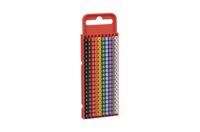 561-01100-wic1-0-9-pa66-special HellermannTyton WIC1 Snap On Cable Markers, assorted colours, Pre-printed "0 → 9", 2 → 2.8mm Cable,