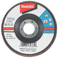 d-27040 Makita Aluminium Oxide Flap Disc, 115mm, A60 Grit, 1 in pack