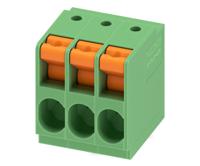 1017522 Phoenix Contact TDPT 4/ 3-SP-6.35-ZB Series PCB Terminal Block, 3-Contact, 6.35mm Pitch, Through Hole Mount, 1-Row,