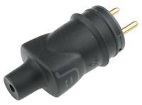 0-504-45 Legrand French Mains Connector, 16A Black, Cable Mount Rubber Screw, 250 V