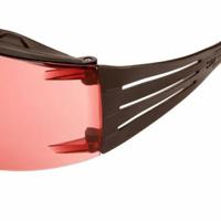 sf422xsgaf-blk 3M SecureFit Anti-Mist Safety Glasses, Red PC Lens