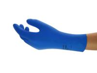 87195080bp Ansell AlphaTec 87-195 Blue Latex Work Gloves, Size 8, Latex Coating