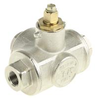 486-312 RS PRO Brass Reduced Bore, 3 Way, Ball Valve, Threaded, BSPP 1/4in, 30bar Operating Pressure