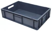 725-9167 RS PRO 27L Grey PP Medium Euro Containers, 150mm x 400mm x 600mm