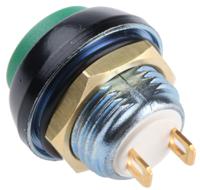 59-900090 ITW Switches 59 Series Miniature Push Button Switch, Momentary, Panel Mount, 13.65mm Cutout, SPST, Clear LED, 125V ac,