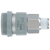 kk3s-02ms SMC C3604 Female Pneumatic Quick Connect Coupling, Rc 1/4 Male R 1/8in Male Thread