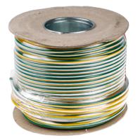 836-0937 RS PRO Green/Yellow 10mm² Hook Up Wire, 8 AWG, 7/1.34 mm, 100m, PVC Insulation