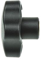 69953 Elesa  Black Multiple Lobes Clamping Knob, M8, Threaded Hole