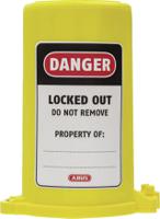 00449 ABUS Red 1-Lock Polypropylene Cylinder Valve Lockouts, 9mm Shackle