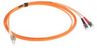 536-7049 RS PRO LC to ST Duplex Multi Mode OM1 Fibre Optic Cable, 62.5/125μm, Orange, 3m
